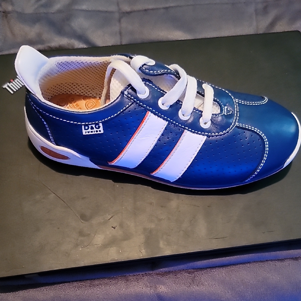 D&G Blue and White Athletic Shoes with Retro Design